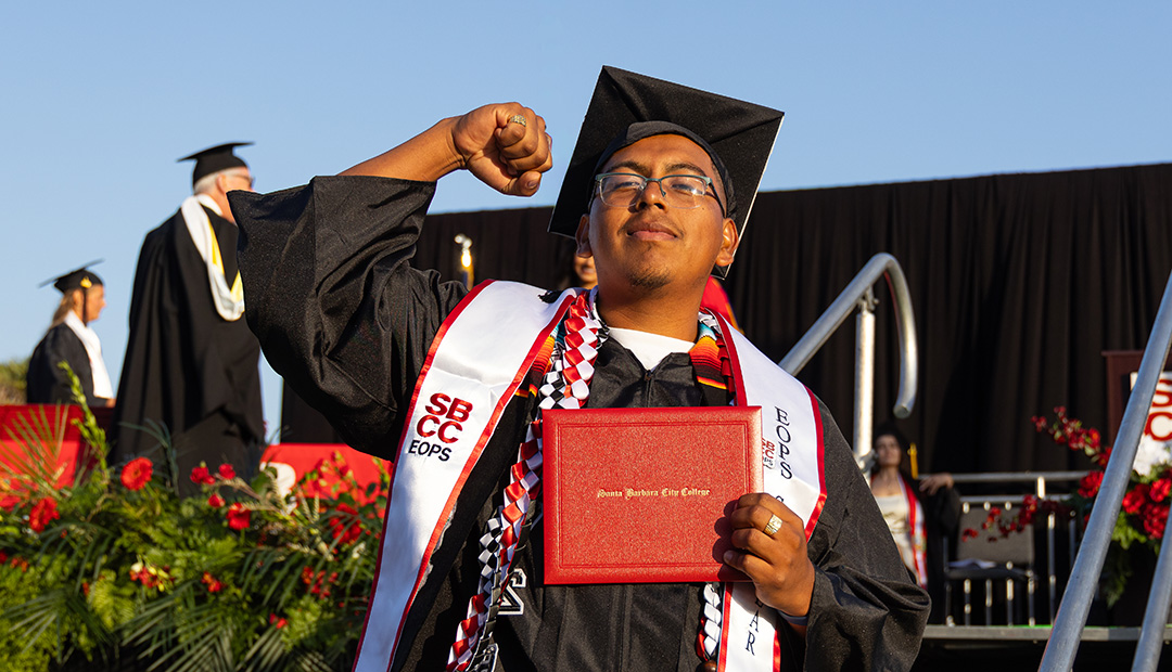 EOPS grad attending SBCC commencement